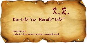 Kertész Renátó névjegykártya